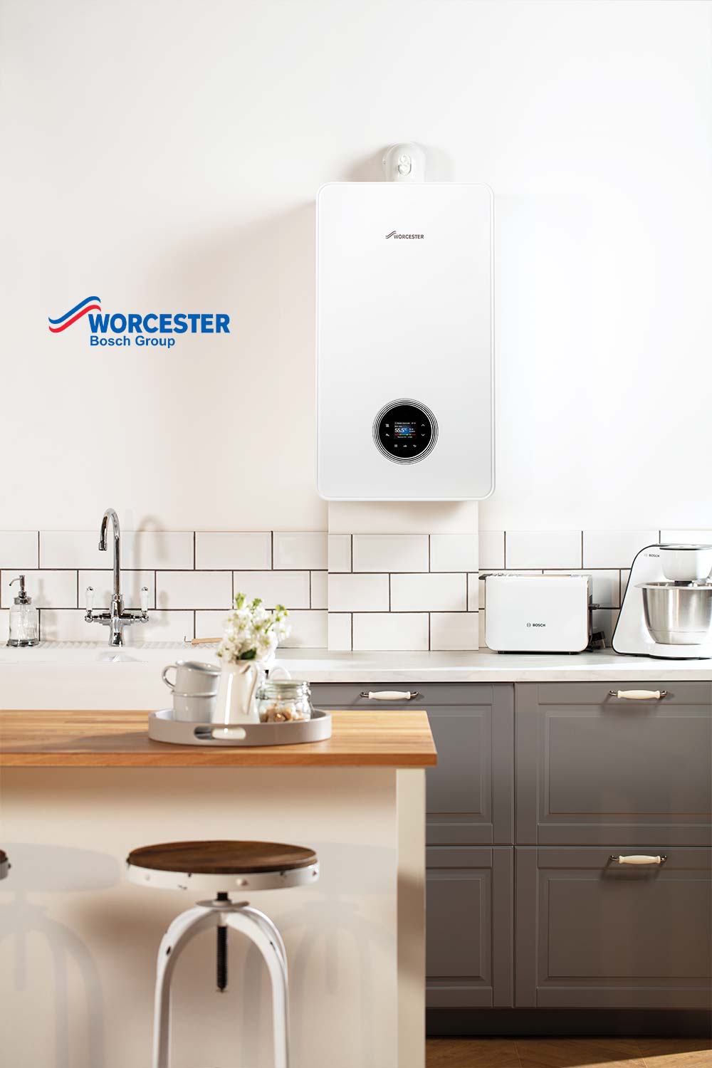 Worcester Bosch boiler installation under ECO4 grant